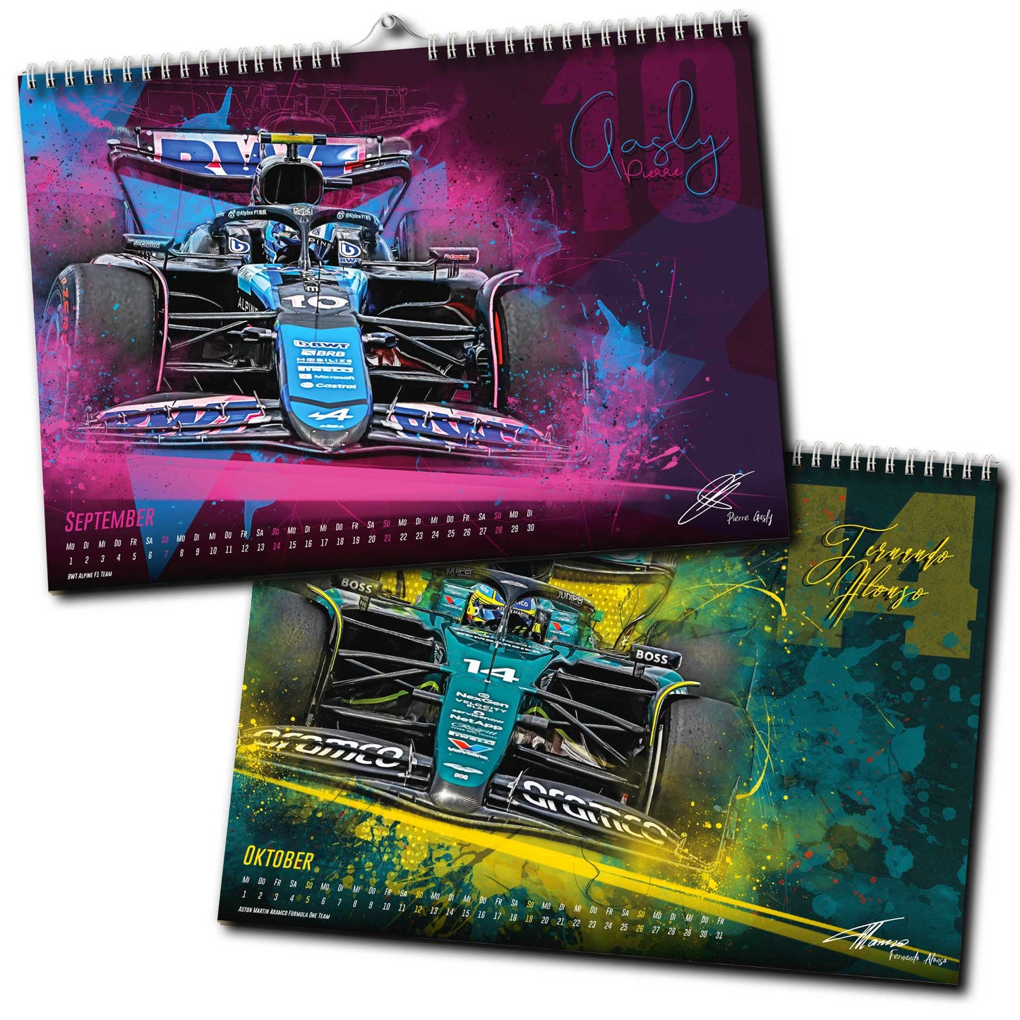 PITLANE1 | Formel 1 Kalender 2025 | DINA2 | Wandkalender Formel1 | ca. 60x42cm | Artwork Edition