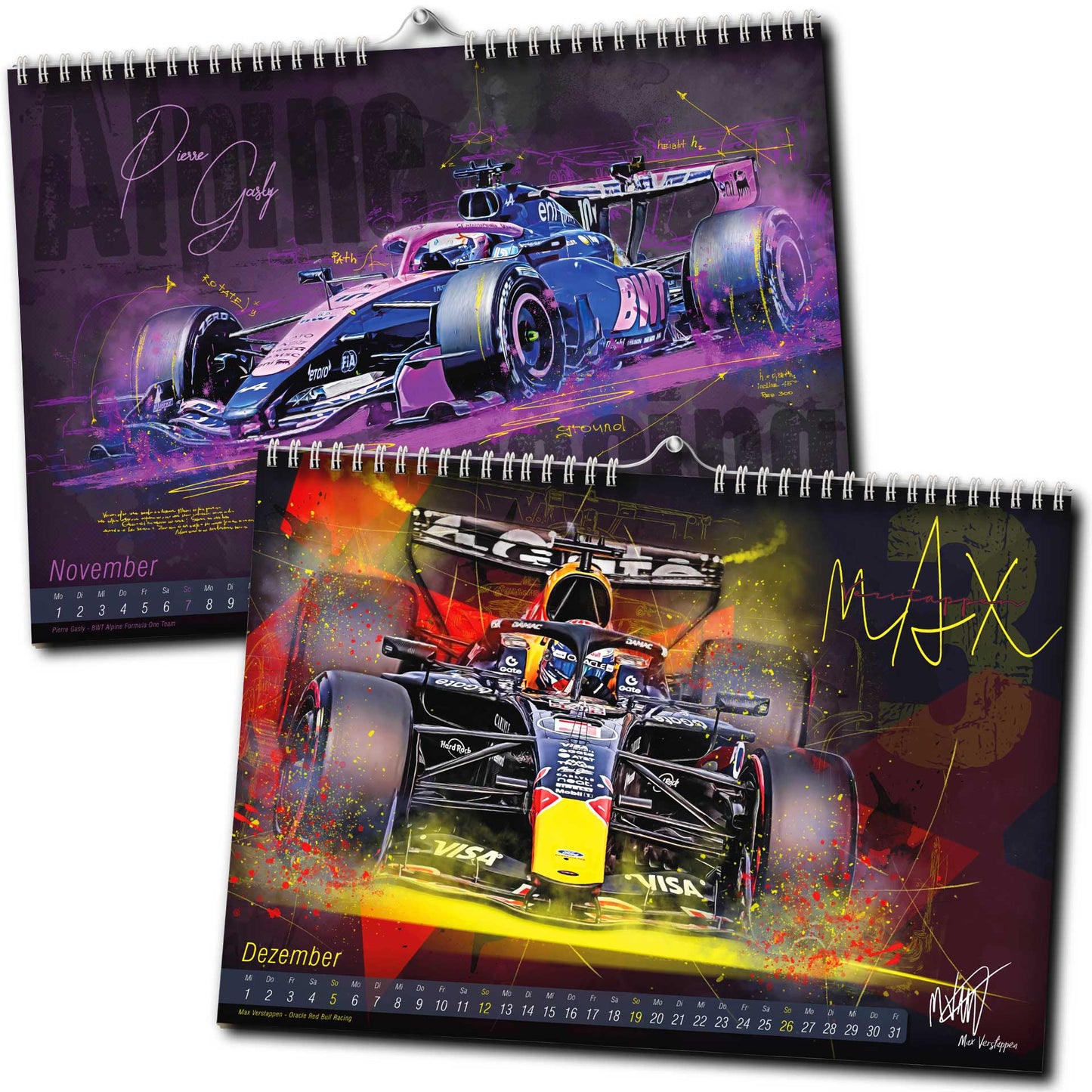 PITLANE1 | Formel 1 Kalender 2027 | DINA3 | Wandkalender Formel1 | ca. 42x30cm | Artwork Edition
