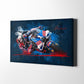 Leinwand Kunstdruck - Francesco Pecco Bagnaia - "into the blue"