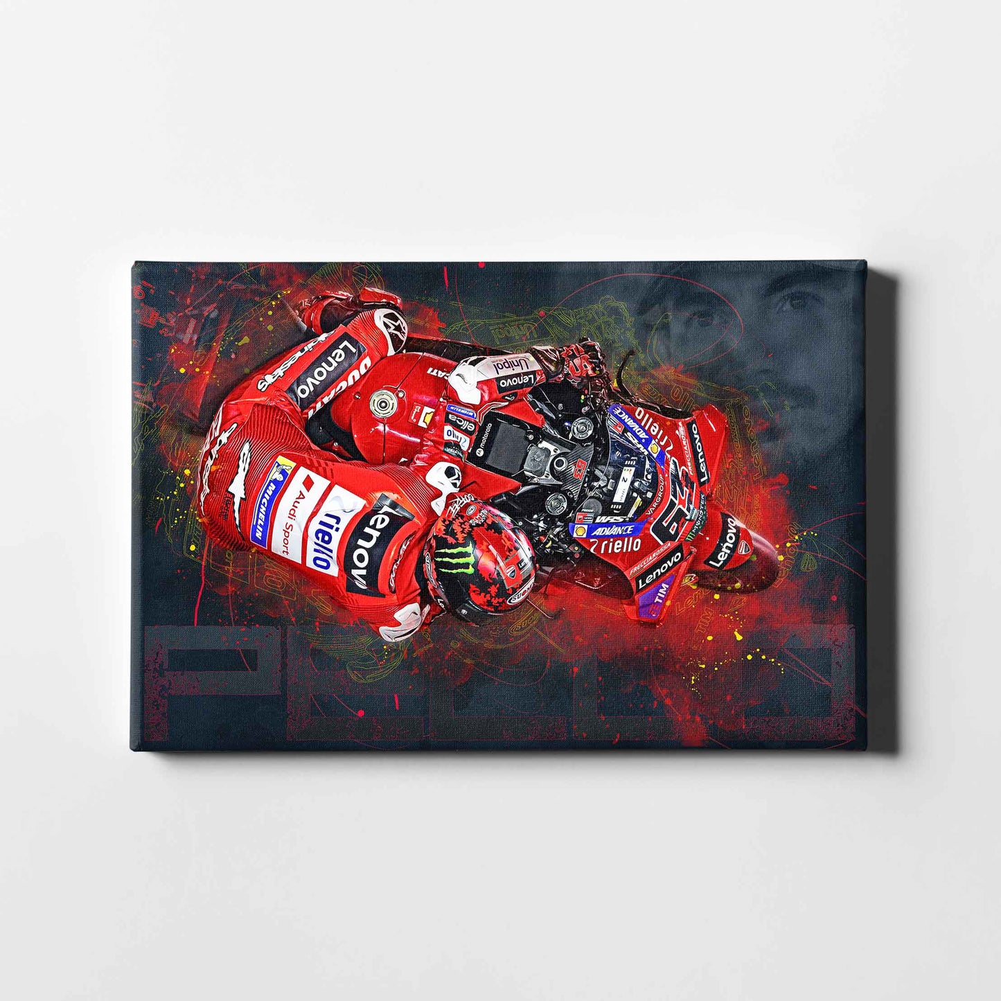 Leinwand Kunstdruck - Francesco Bagnaia - "PECCO" - FB07