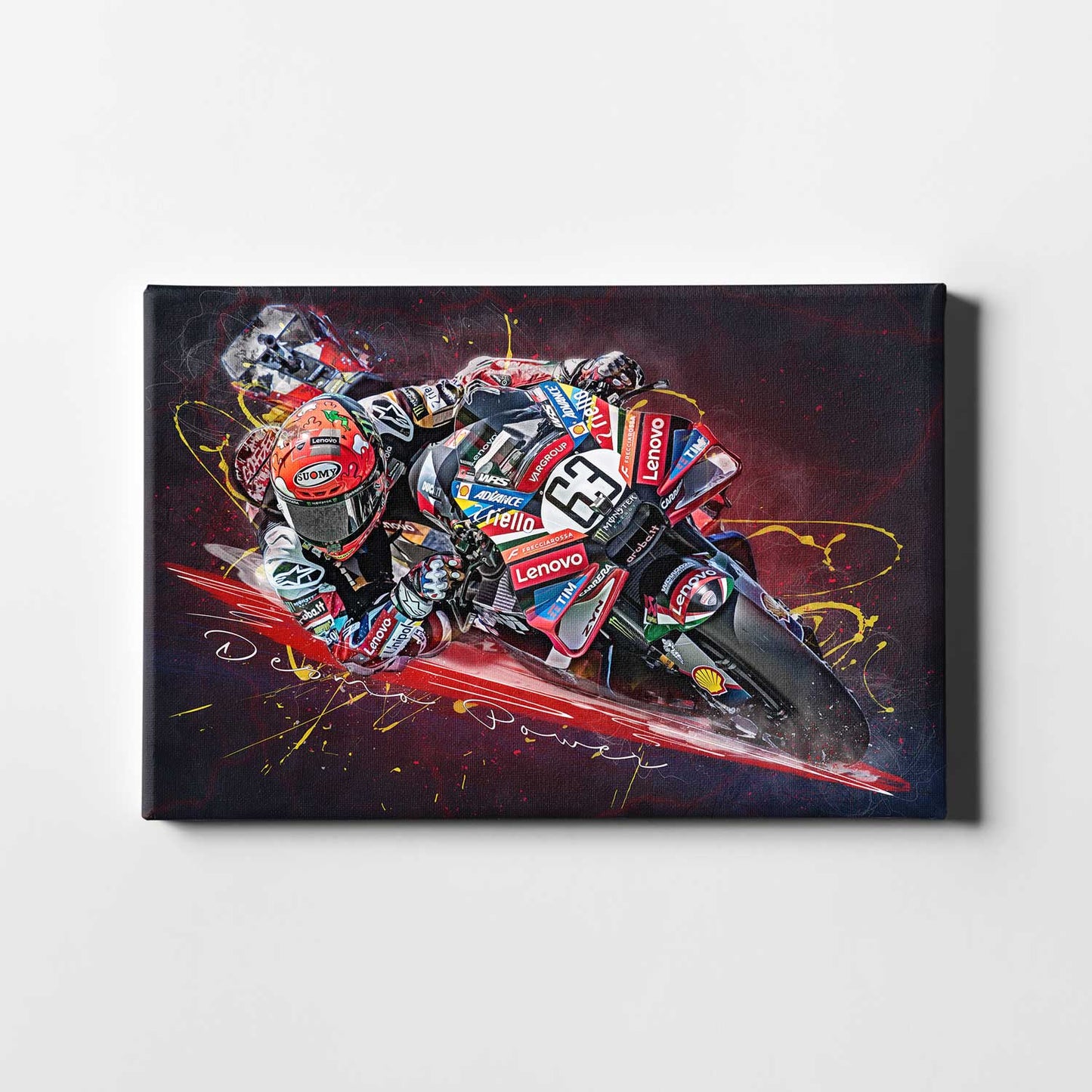 Leinwand Kunstdruck - Francesco Pecco Bagnaia - "Desmo" - FB08