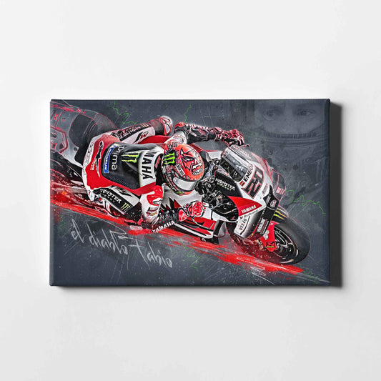 Leinwand Kunstdruck - Fabio Quartararo - "Yamaha-Devil" - FQ13