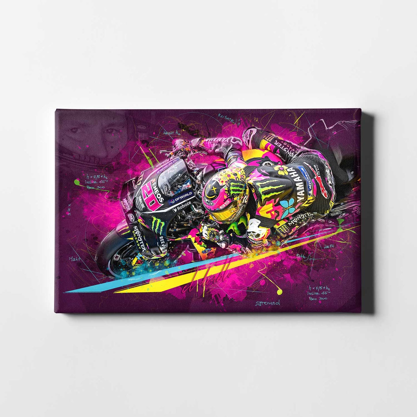Leinwand Kunstdruck - Fabio Quartararo - "Le Mans 26" - FQ14