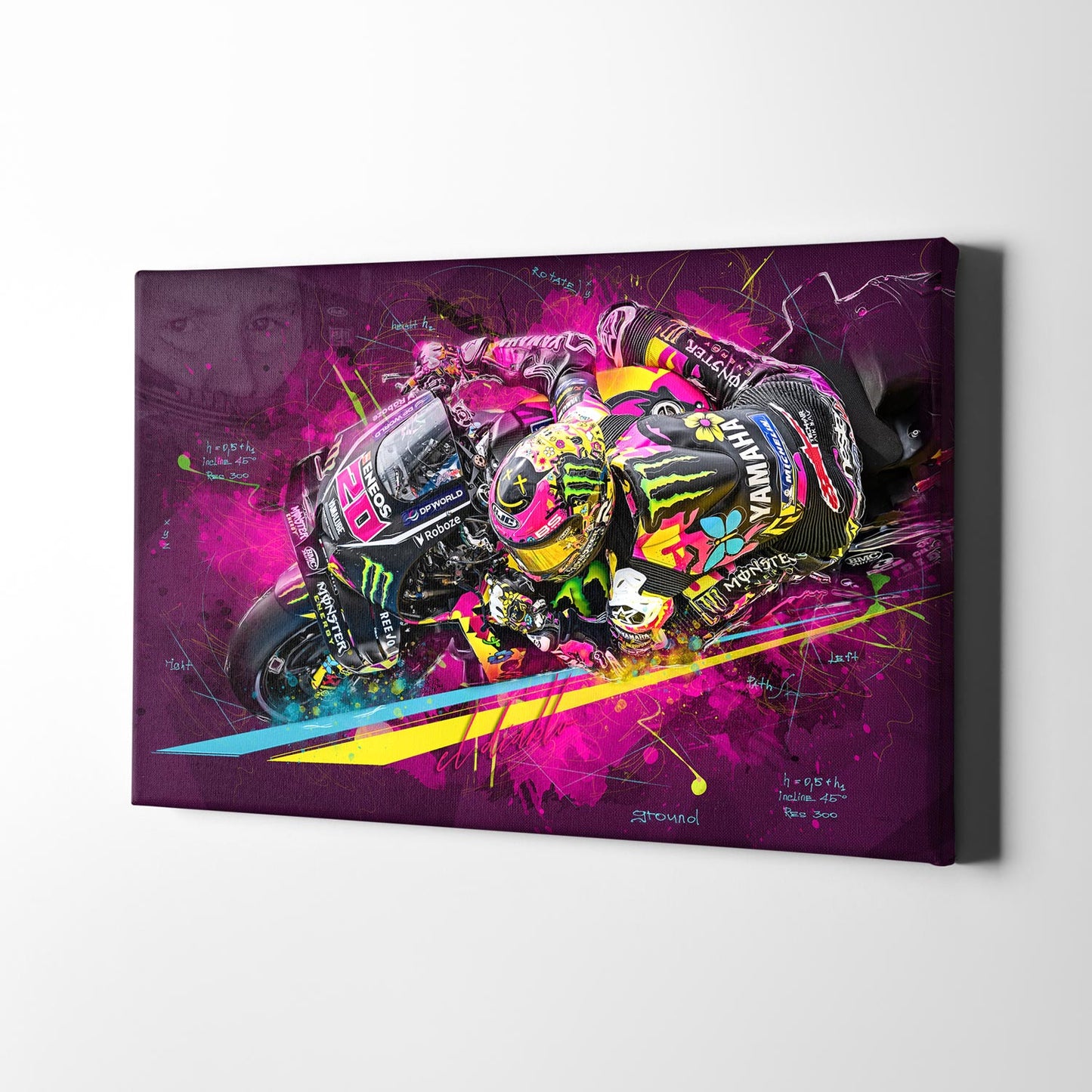 Leinwand Kunstdruck - Fabio Quartararo - "Le Mans 26" - FQ14