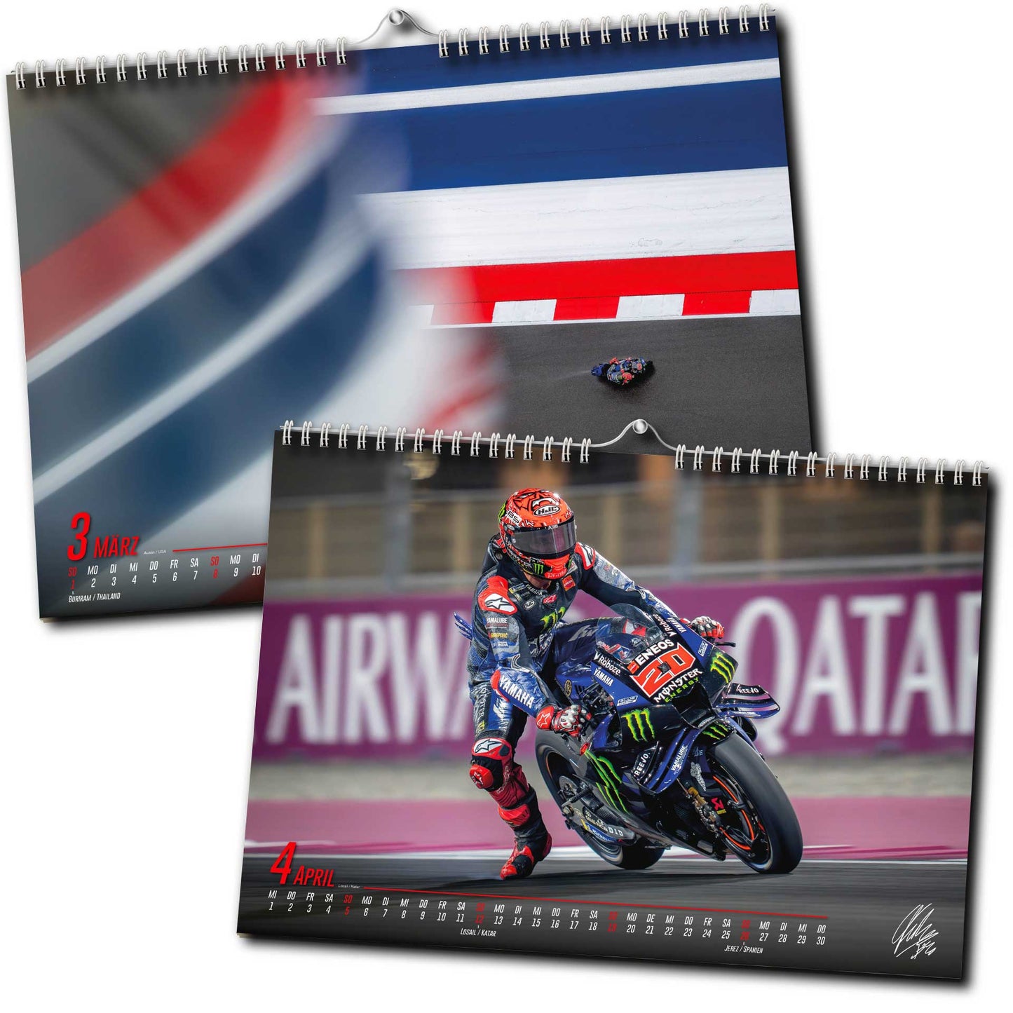 Fabio Quartararo Kalender 2026 | DINA3 | Wandkalender | ca. 42x30 | MotoGP Kalender