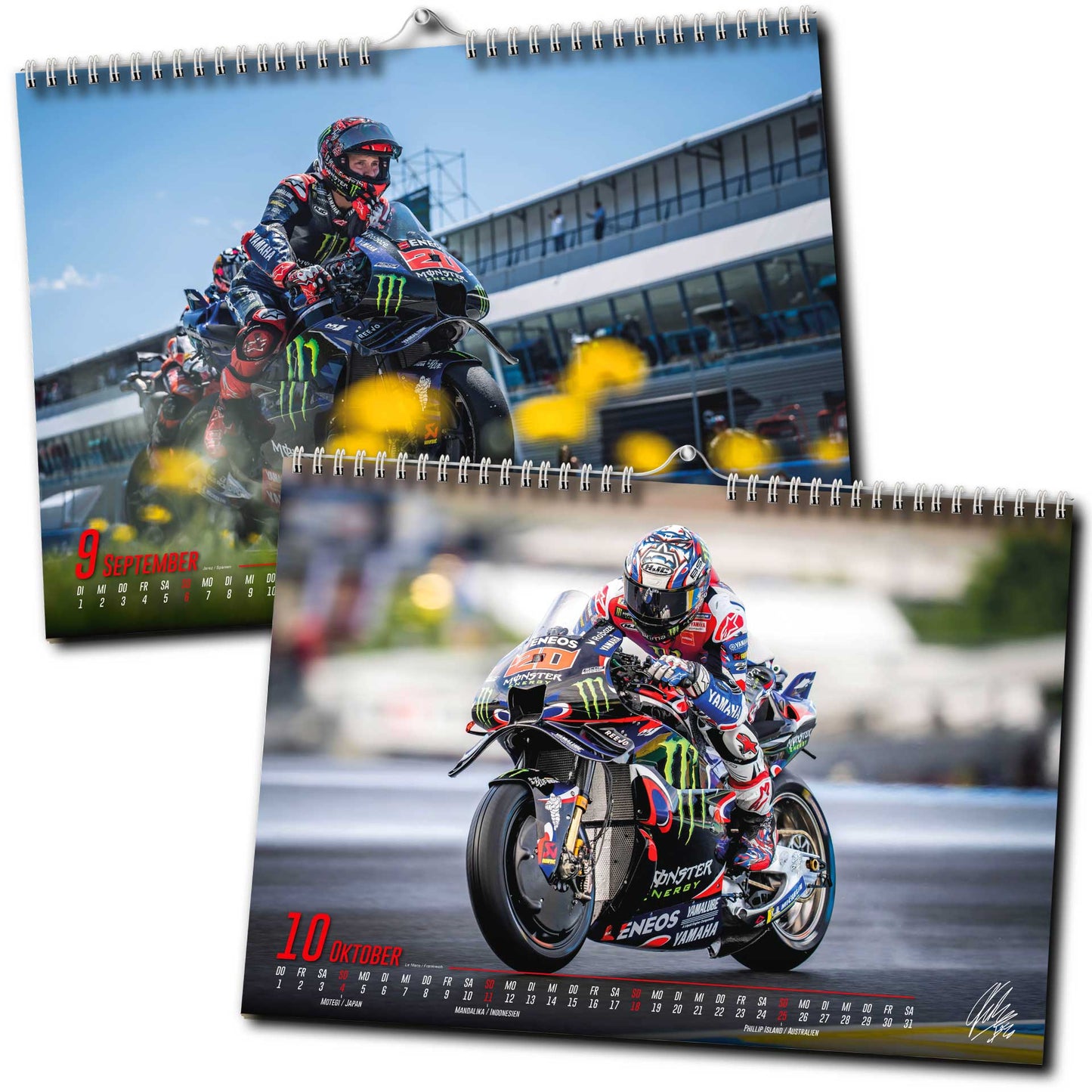 Fabio Quartararo Kalender 2026 | DINA3 | Wandkalender | ca. 42x30 | MotoGP Kalender