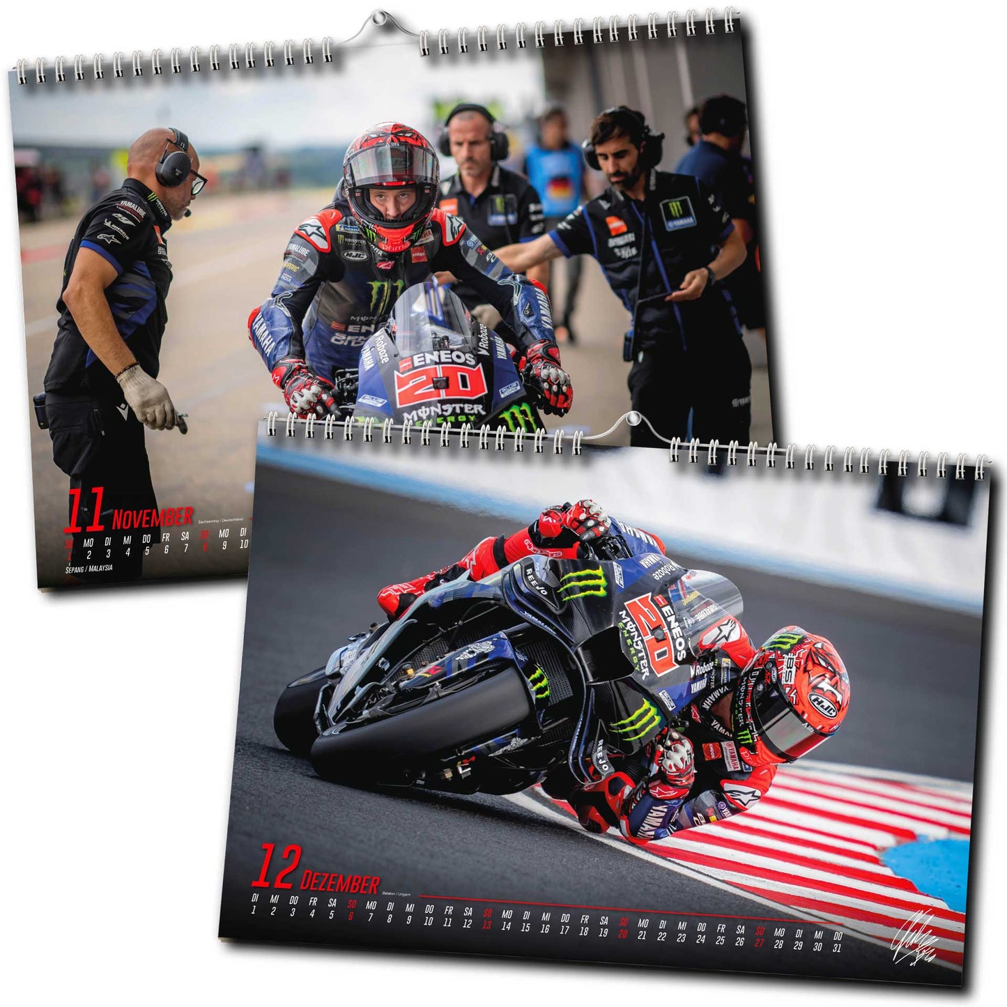 Fabio Quartararo Kalender 2026 | DINA3 | Wandkalender | ca. 42x30 | MotoGP Kalender
