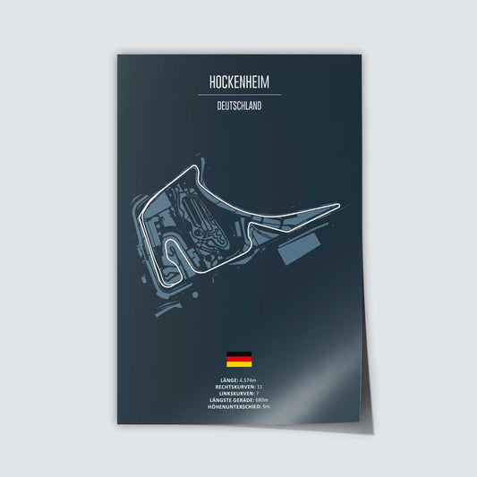 Poster der Grand Prix Rennstrecke "Hockenheim"