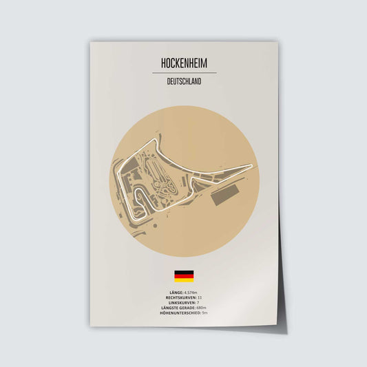 Poster der Grand Prix Rennstrecke "Hockenheim"