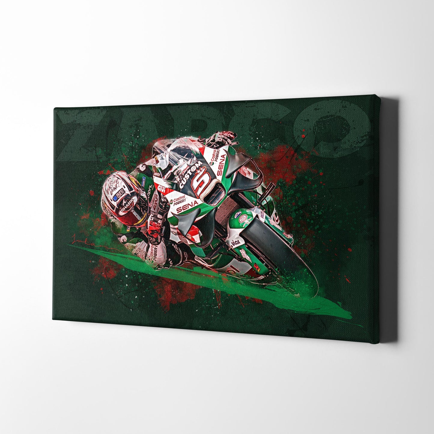 Leinwand Kunstdruck - Johann Zarco - "green hell"