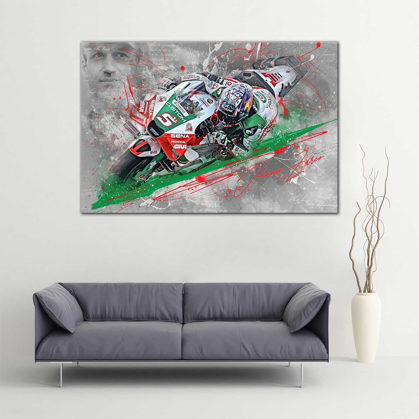 Leinwand Kunstdruck - Johann Zarco - "ridingART" - JZ05