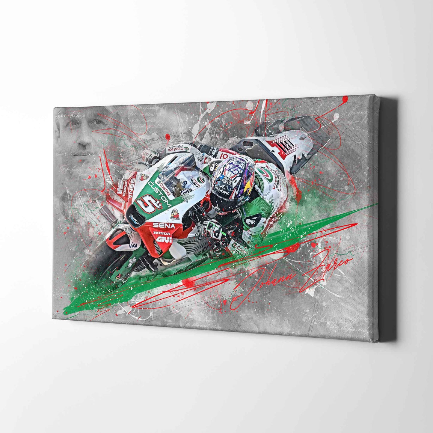 Leinwand Kunstdruck - Johann Zarco - "ridingART" - JZ05