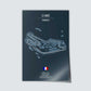 Poster der MotoGP Rennstrecke "Le Mans"