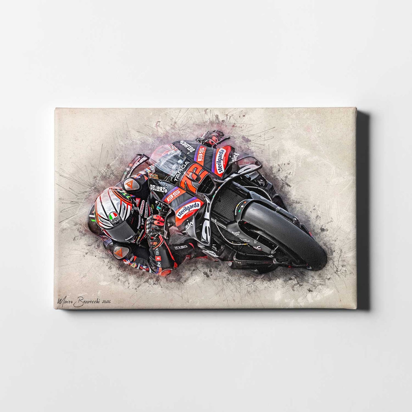 Leinwand Kunstdruck - Marco Bezzecchi - "Classic 2026"