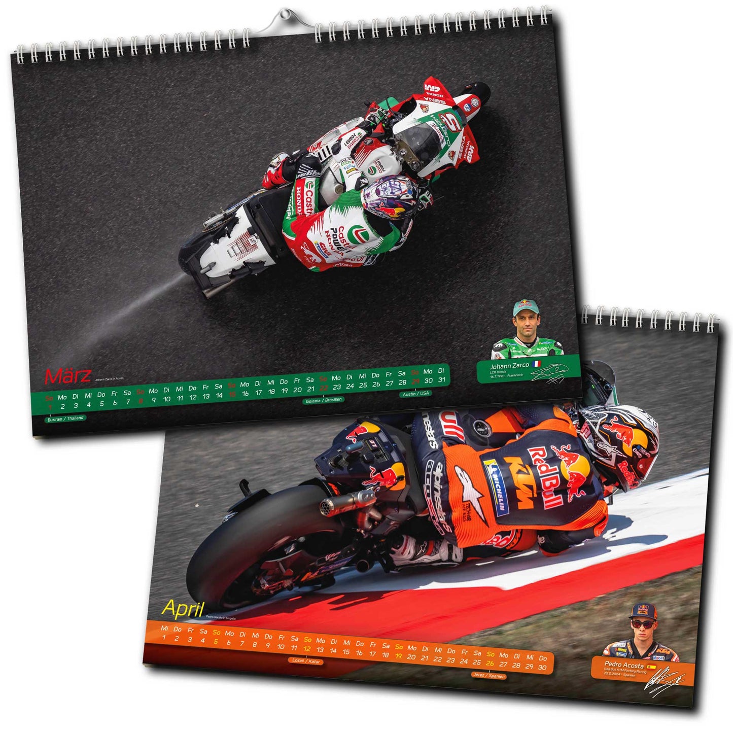 Motorrad Grand Prix Kalender 2026 - Premium Wandkalender - MotoGP