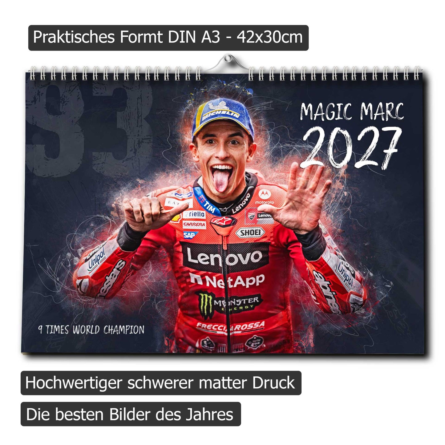 Magic Marc Kalender 2027, MotoGP, Wandkalender - M. Marquez