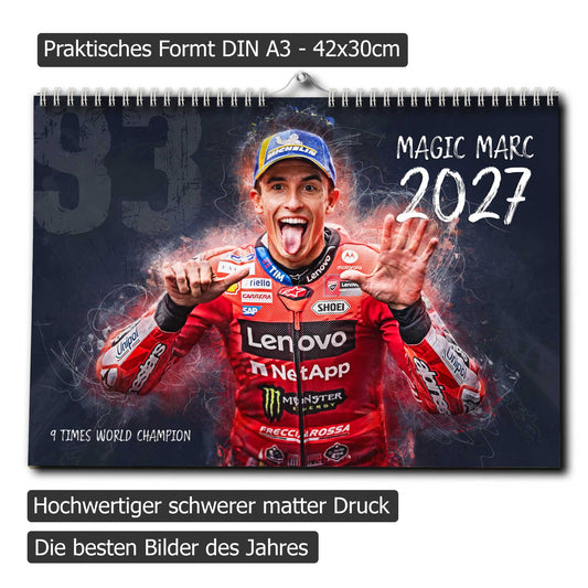 Magic Marc Kalender 2027, MotoGP, Wandkalender - M. Marquez