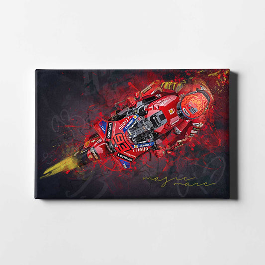 Leinwand Kunstdruck - Marc Marquez - "red magic" - MM26