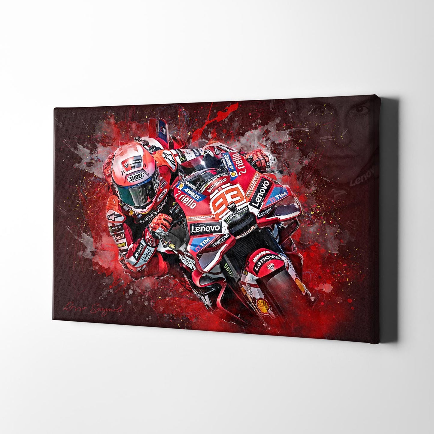 Leinwand Kunstdruck - Marc Marquez - "Rosso Spaniolo" - MM28