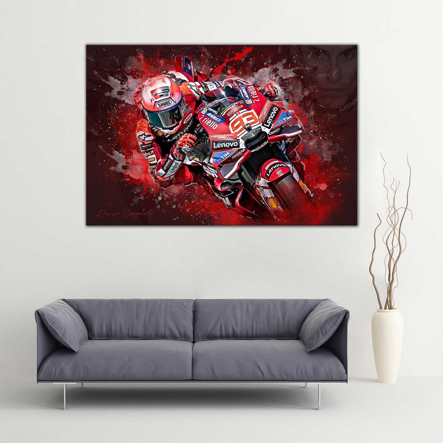 Leinwand Kunstdruck - Marc Marquez - "Rosso Spaniolo" - MM28