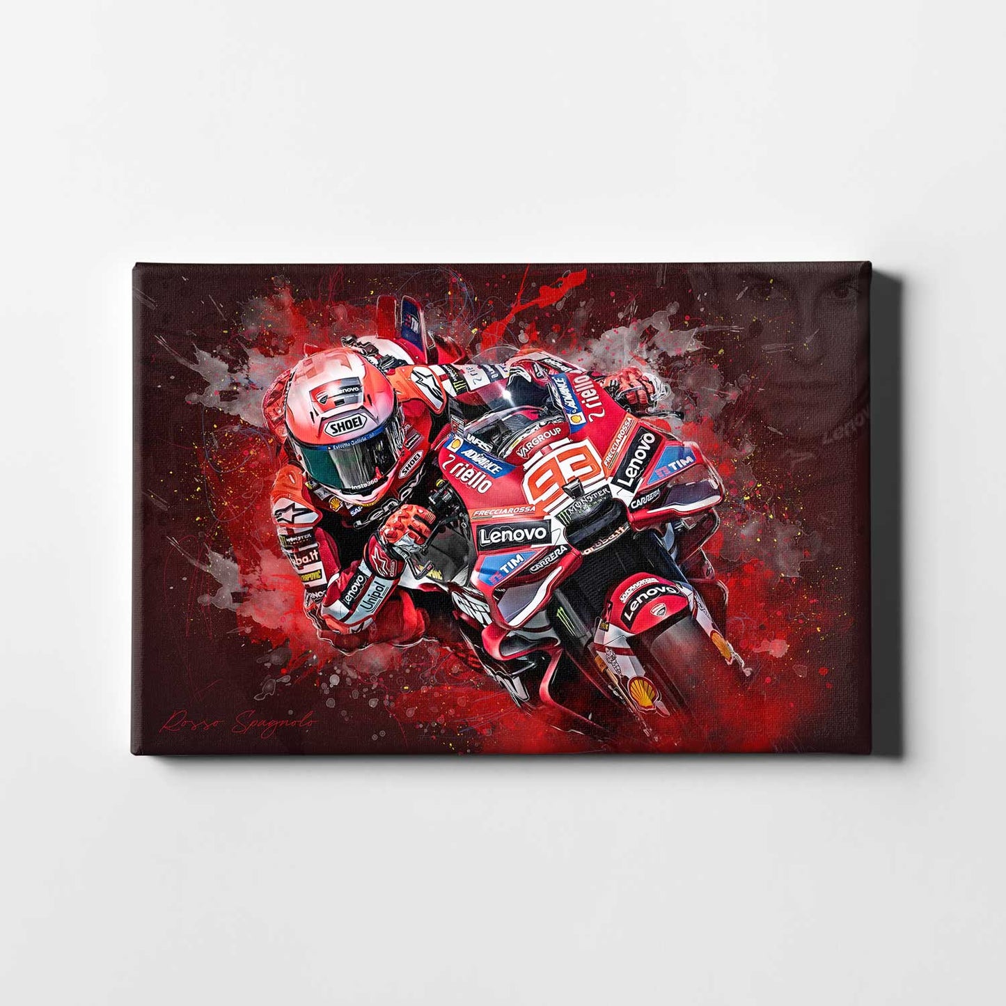 Leinwand Kunstdruck - Marc Marquez - "Rosso Spaniolo" - MM28