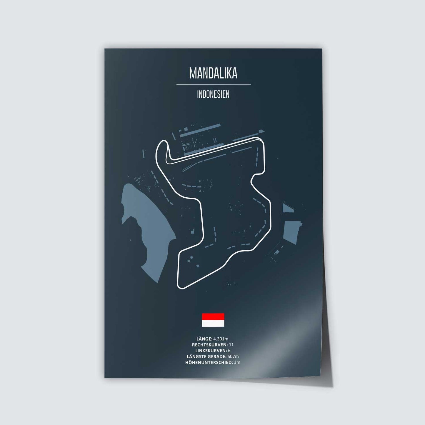 Poster der MotoGP Rennstrecke "Mandalika"