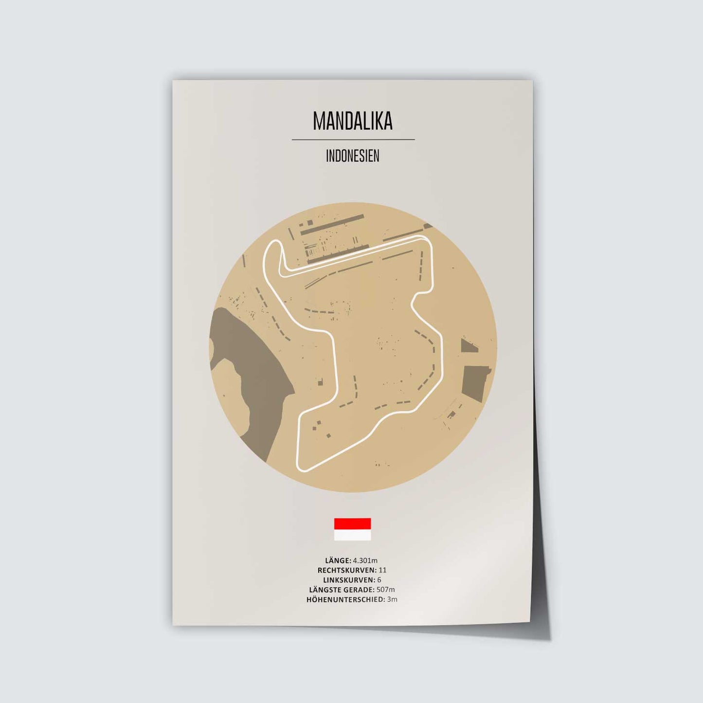 Poster der MotoGP Rennstrecke "Mandalika"