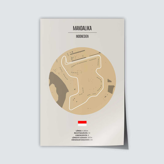 Poster der MotoGP Rennstrecke "Mandalika"