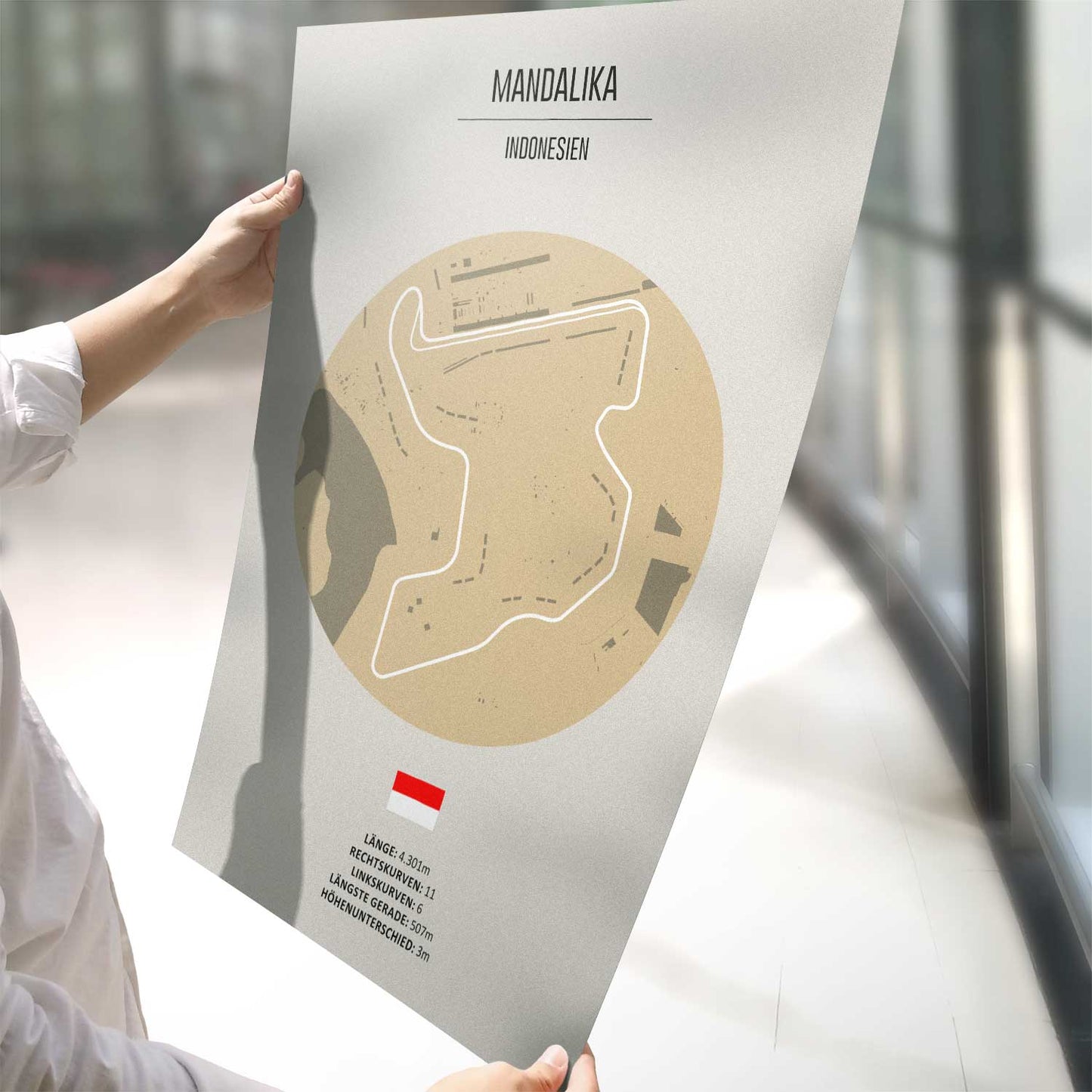 Poster der MotoGP Rennstrecke "Mandalika"