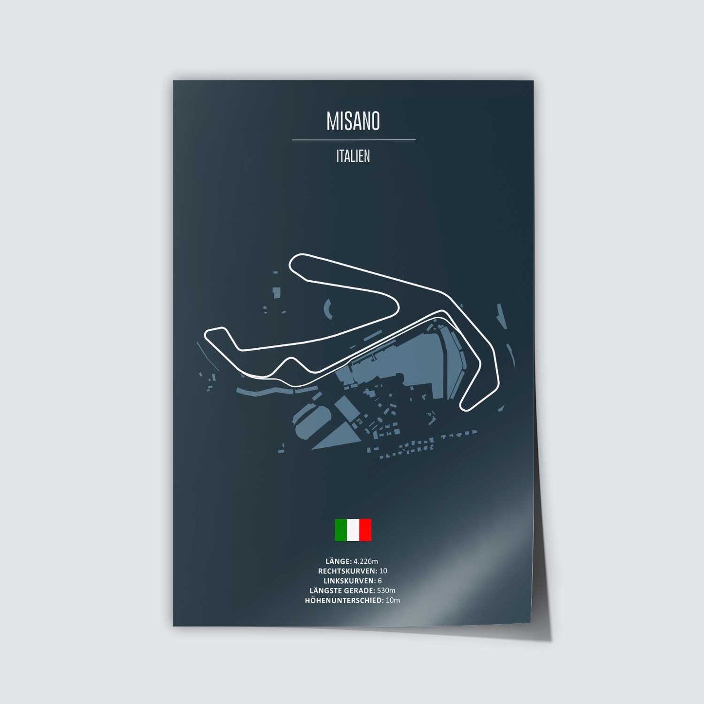Poster der MotoGP Rennstrecke "Misano"