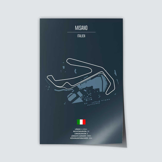 Poster der MotoGP Rennstrecke "Misano"