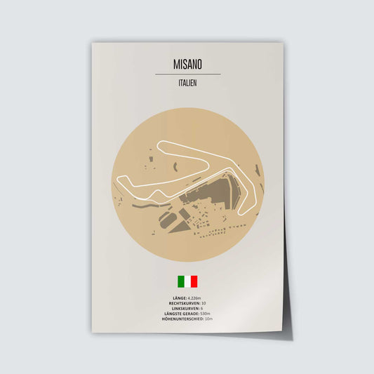 Poster der MotoGP Rennstrecke "Misano"