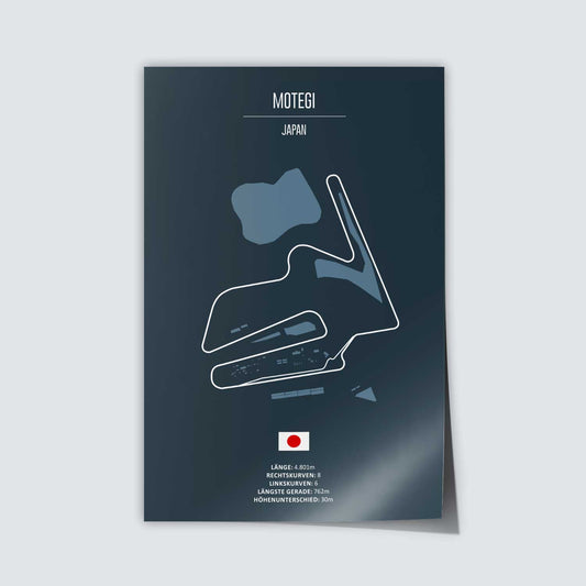 Poster der MotoGP Rennstrecke "Motegi"