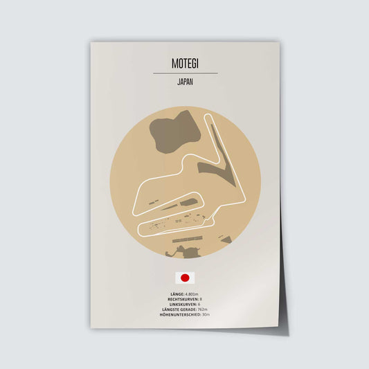 Poster der MotoGP Rennstrecke "Motegi"