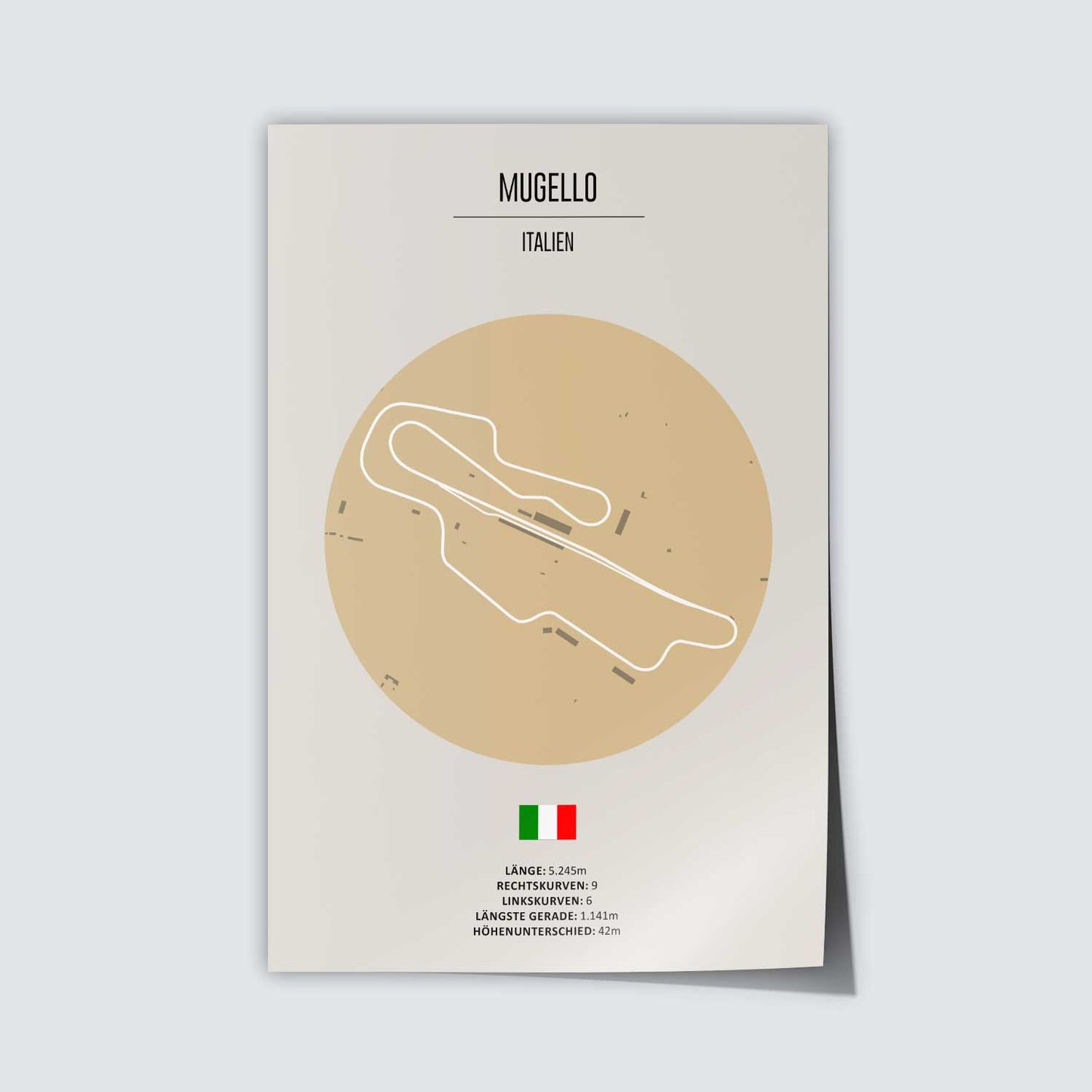 Poster der MotoGP Rennstrecke "Mugello"