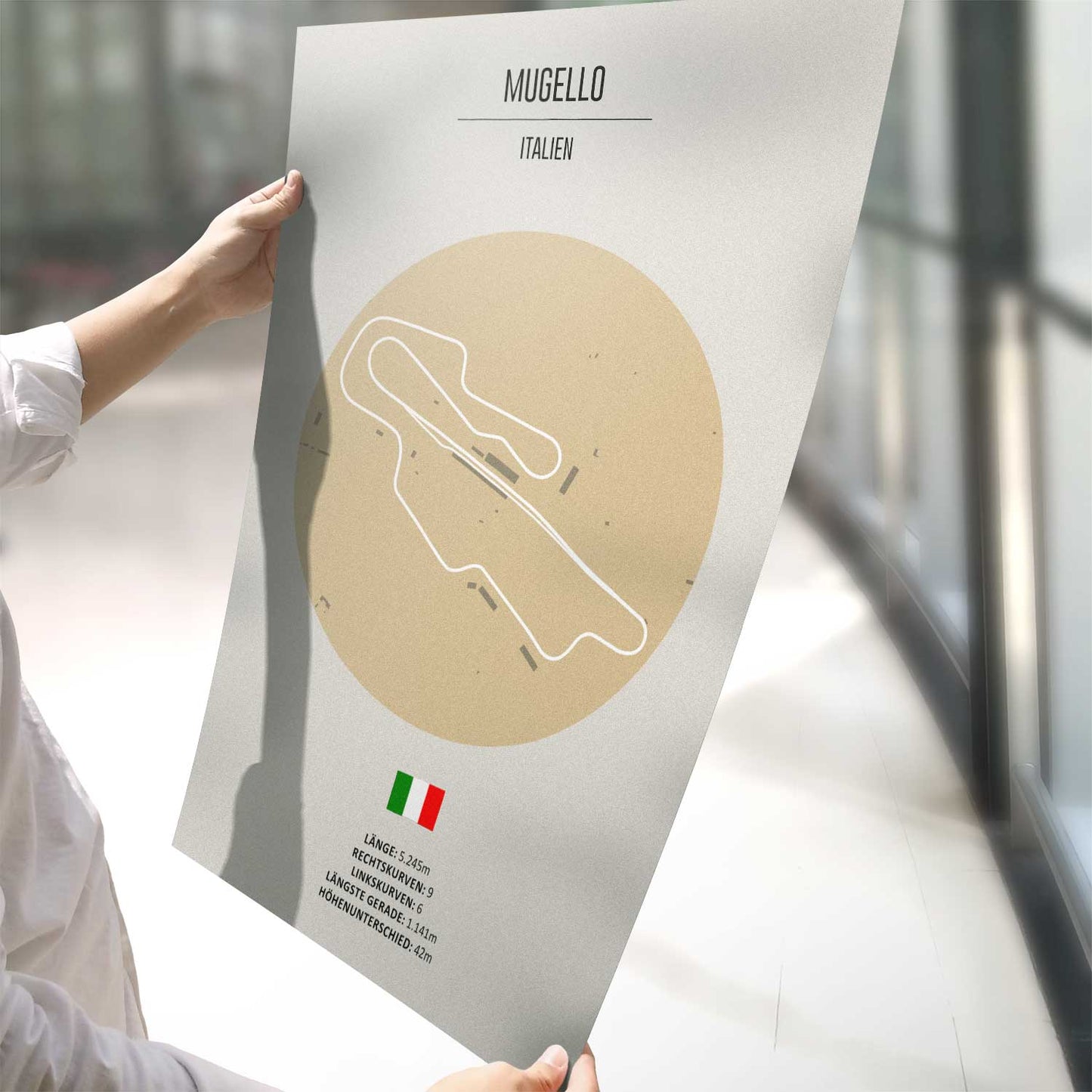 Poster der MotoGP Rennstrecke "Mugello"