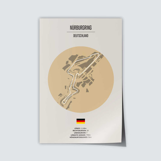 Poster Grand Prix Rennstrecke "Nürburgring"