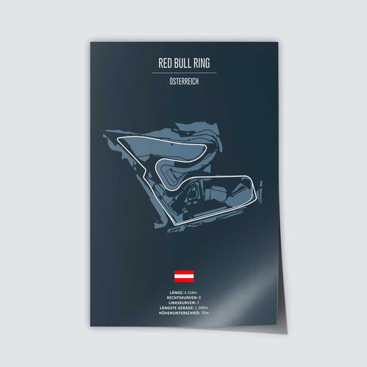 Poster der MotoGP und Formel 1 Rennstrecke "Red Bull Ring"