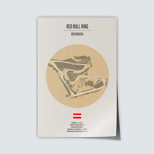 Poster der MotoGP und Formel 1 Rennstrecke "Red Bull Ring"