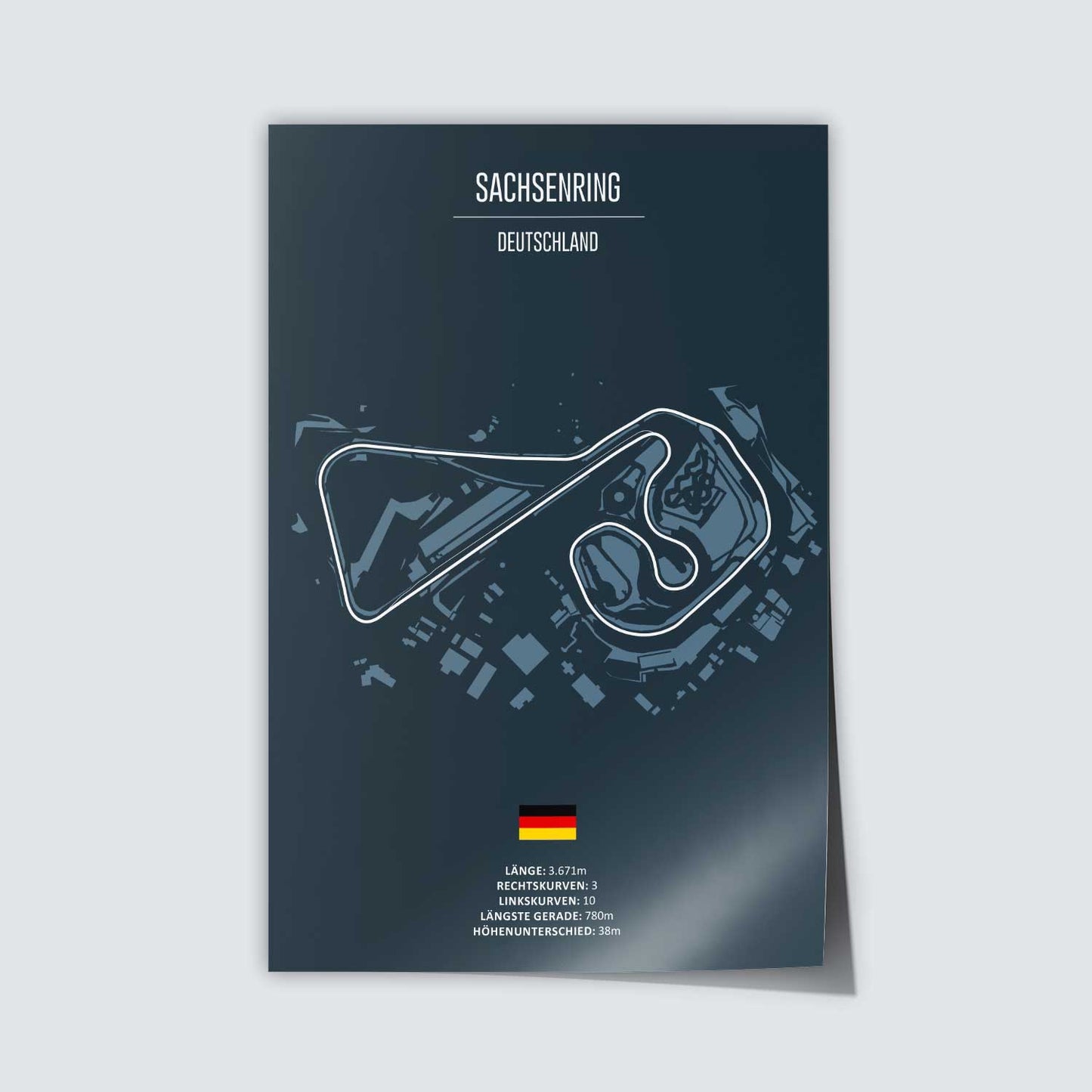Poster der MotoGP Rennstrecke "Sachsenring"