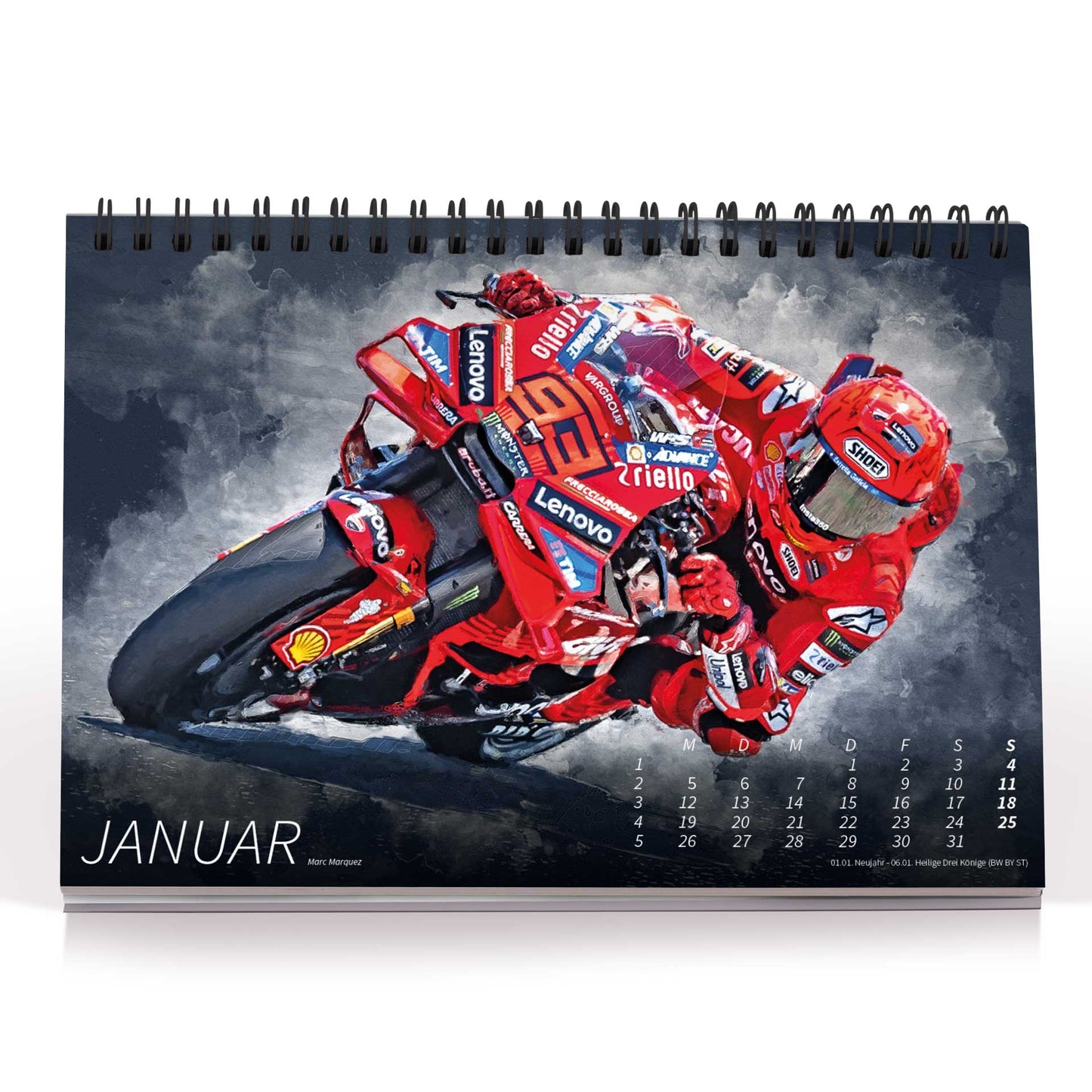 Tischkalender Motorrad Grand Prix Artwork - 2026