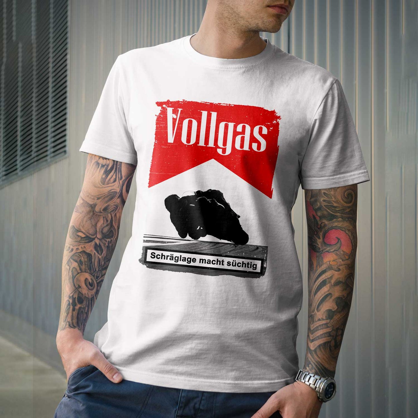 "VOLLGAS - Sucht" - Shirt - off white