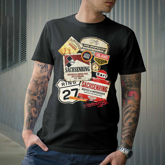 Sachsenring "Alte Schule" - schweres Premium-Shirt