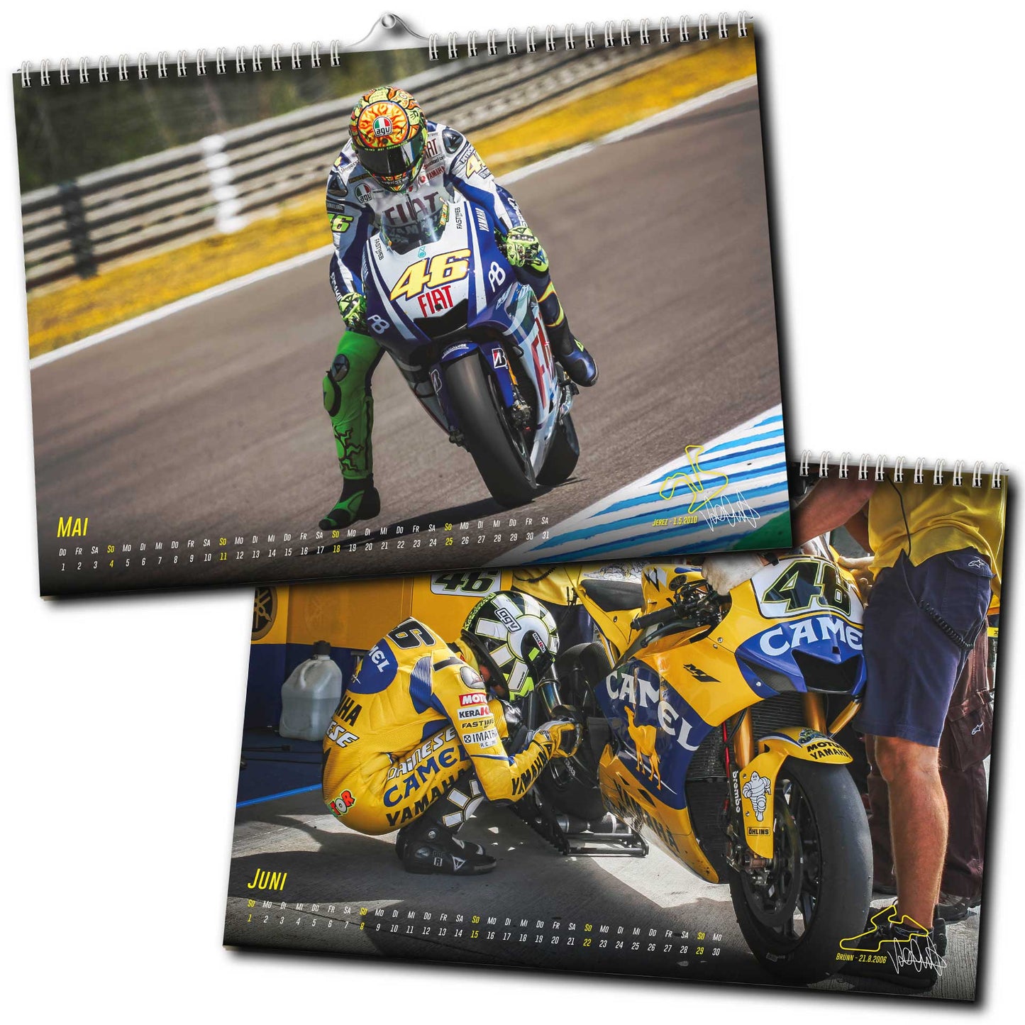 Valentino Rossi Kalender 2025 - Premium Wandkalender im Format DIN A2 - RIESIG