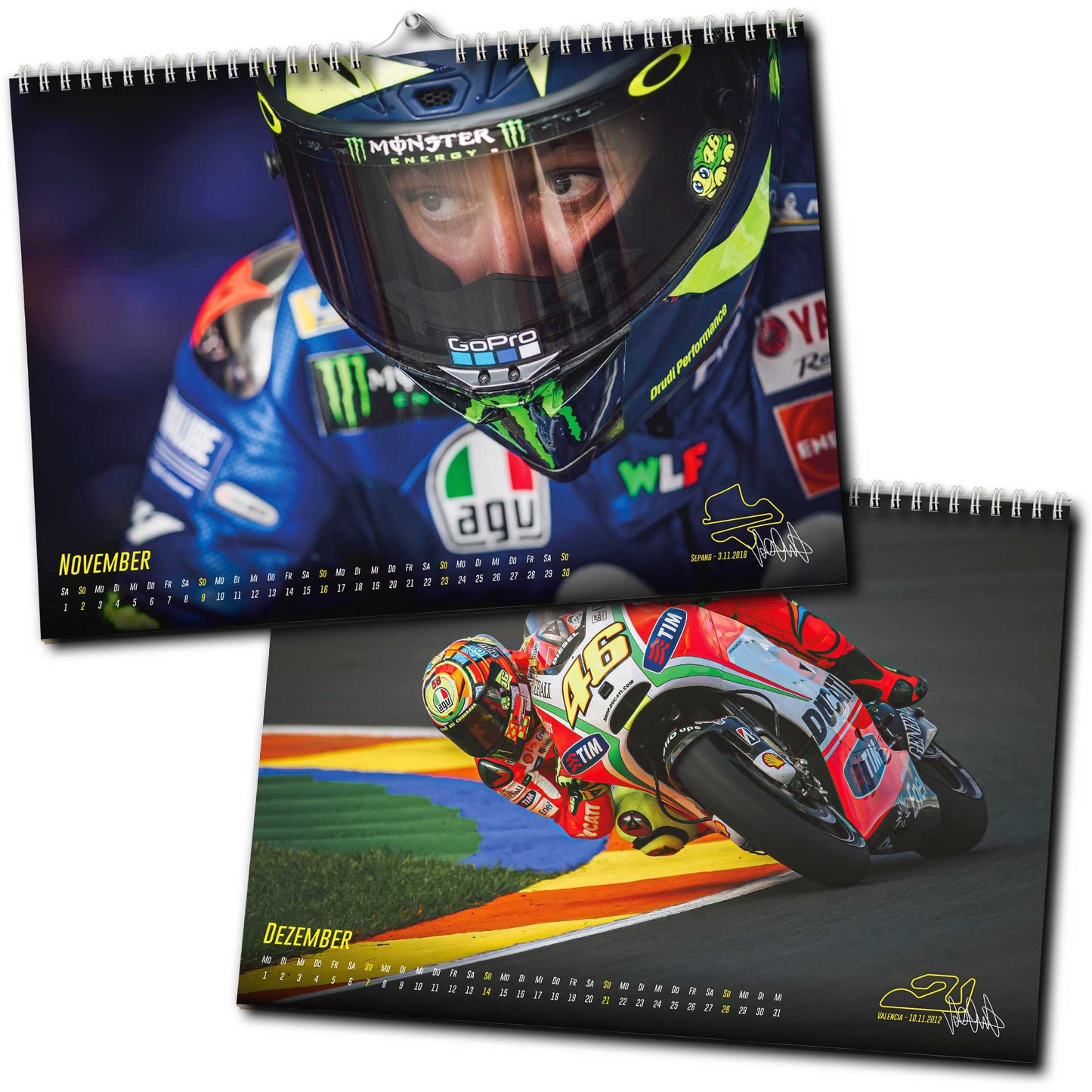 Valentino Rossi Kalender 2025 - Premium Wandkalender im Format DIN A2 - RIESIG