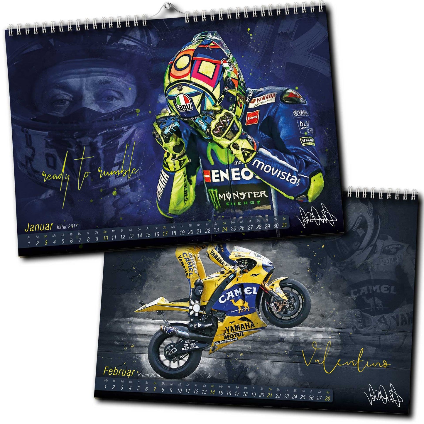 Valentino Rossi Kalender 2027 - Premium Wandkalender im Format DIN A2 - RIESIG
