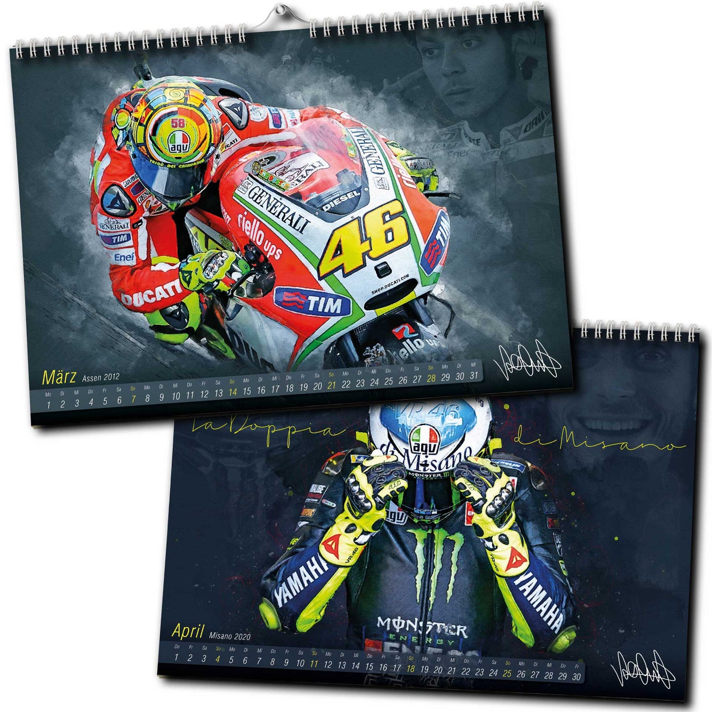 Valentino Rossi Kalender 2027 - Premium Wandkalender im Format DIN A2 - RIESIG
