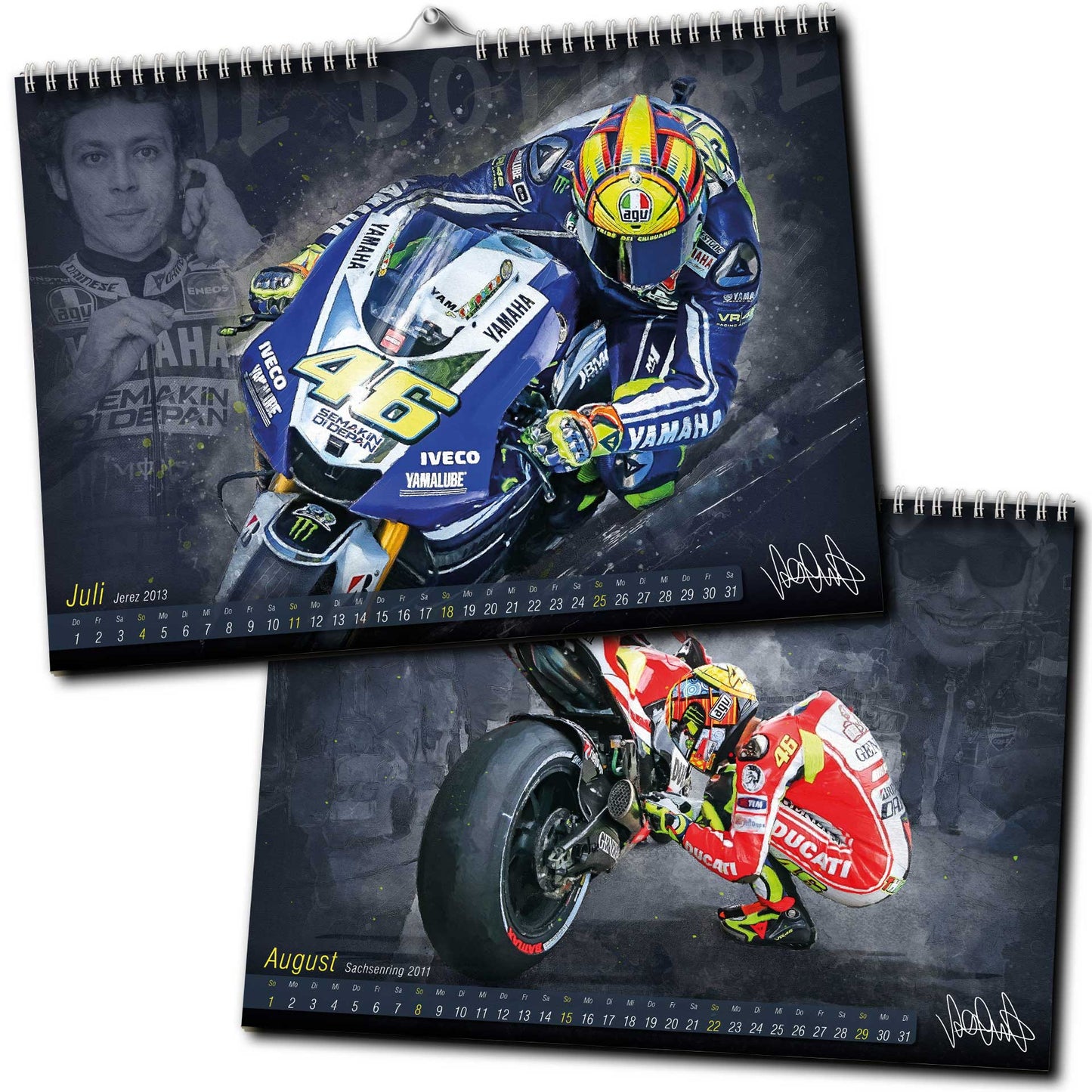 Valentino Rossi Kalender 2027 - Premium Wandkalender im Format DIN A2 - RIESIG