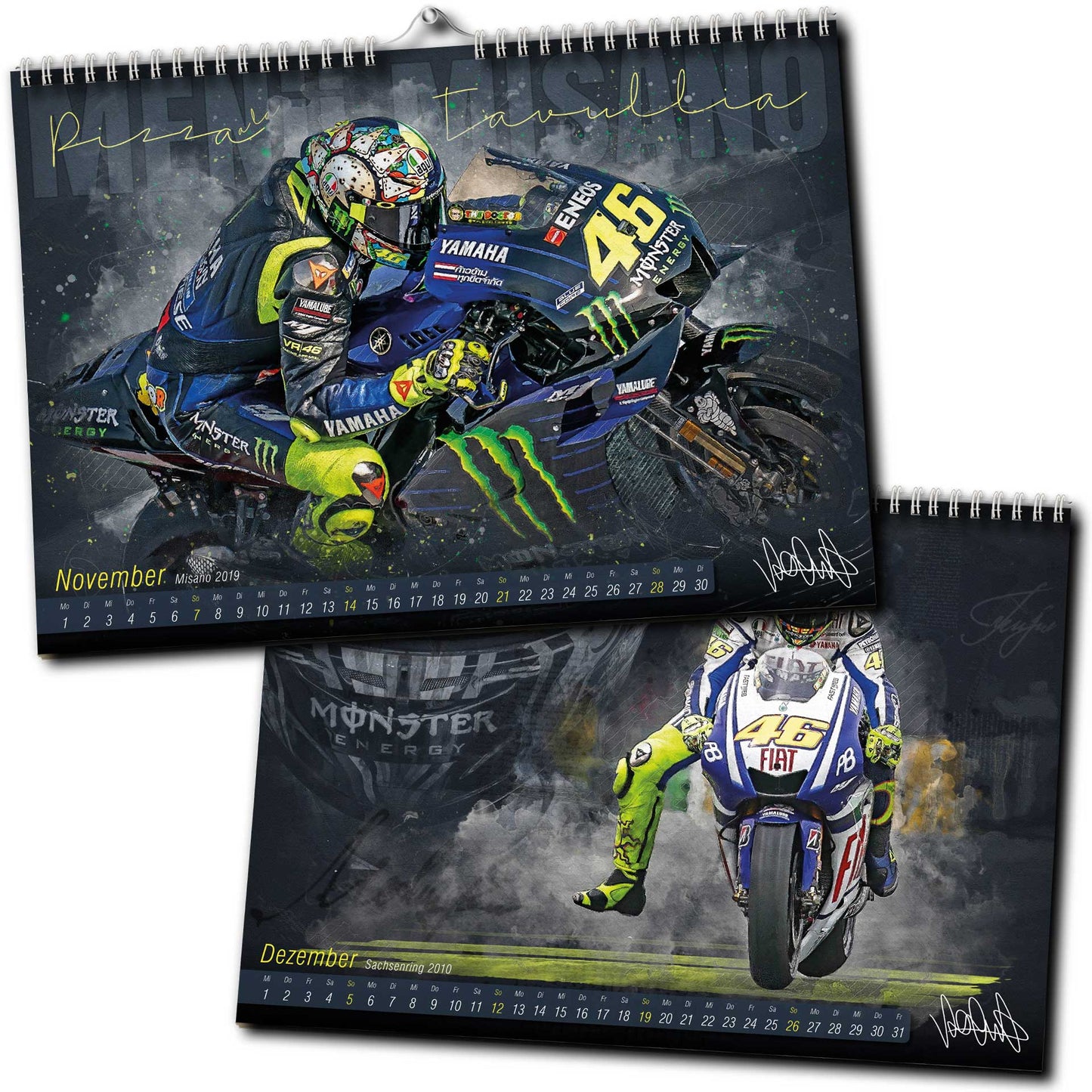 Valentino Rossi Kalender 2027 - Premium Wandkalender im Format DIN A2 - RIESIG