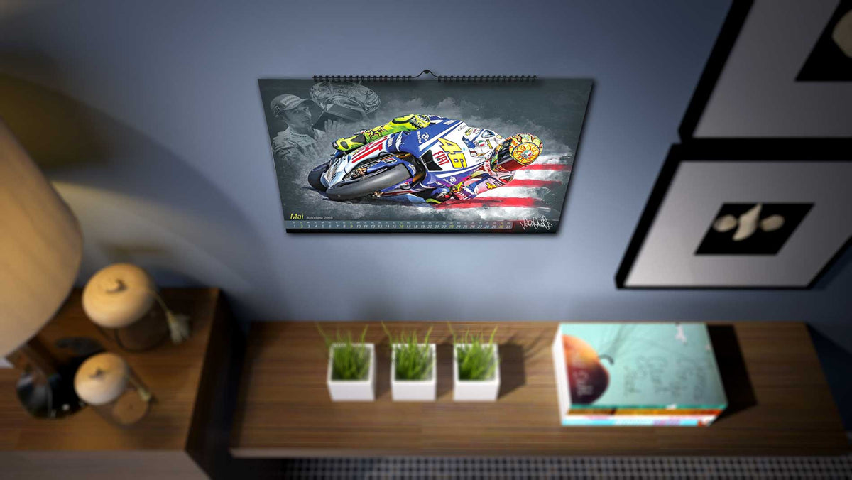 Valentino Rossi Kalender 2027 - Premium Wandkalender im Format DIN A2 - RIESIG